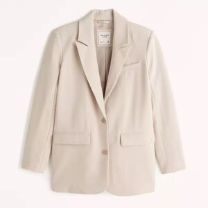Abercrombie - Relaxed Suiting Blazer - Beige
